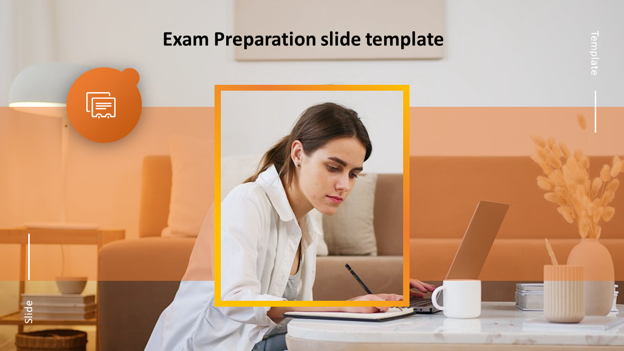 Attractive exam Preparation slide template 
